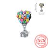 Bead Charms Copper Charm Bead Charms Authentic Heart Colorful Hot Air Balloon Pendant Bead Charms Compatible With Bracelets Jewellery Diy Women Fine G