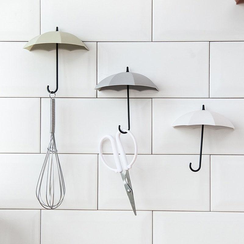 3Pcs/Set Creative Umbrella Wall Hook