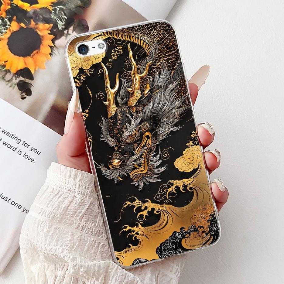 Für Apple iPhone 5 5S Hülle iPhoneSE Luxuriöse Bemalte Blumenhülle Weiche Silikon-Handyhülle Für iPhone SE 2020 2022 iPhone5 Fundas