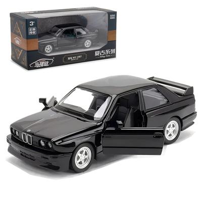 1/36 BMW M3 1987 Slitinové hračky Model auta Kovová autíčka Autentický vynikající interiér Dětský dárek s otevřenými 2 dveřmi