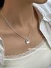 S925 Sterling Silver Square Brushed Snake Bone Necklace - Korean Style, Layered Design, Simple Clavicle Chain for Girls