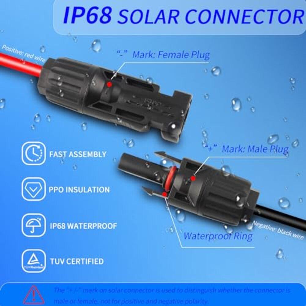 Waterproof Solar Cable Connector Entry Solar Junction Box For Roof Panels On RV Electrical Equipment Tool Accessory