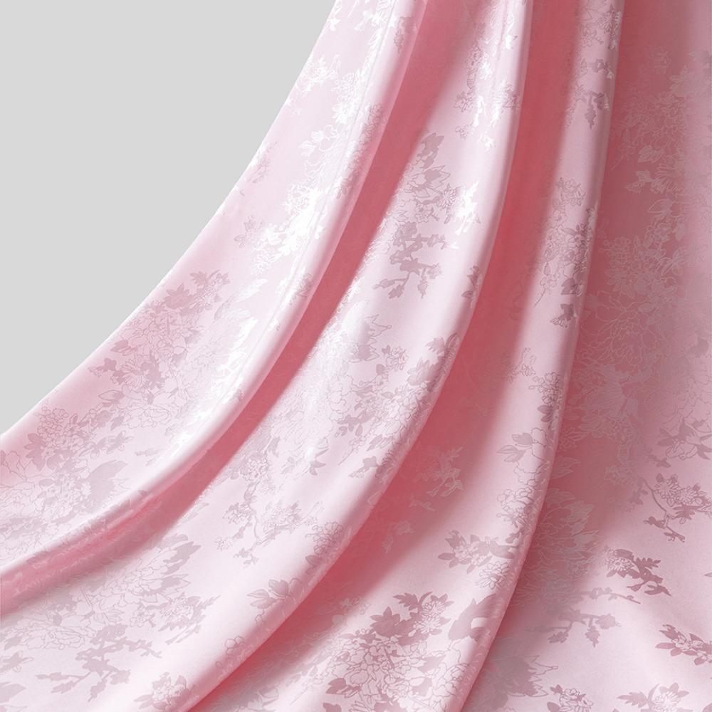 100X150cm Peony Brocade Jacquard Fabric Soft Silky Floral Damask Fabric Qipao Dress Lining Sewing Material Hanfu Costume Design