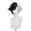 Wig for Luna Snow Cosplay Short Half Black Half White Heat-Resistant Synthetic Hair for Men Halloween