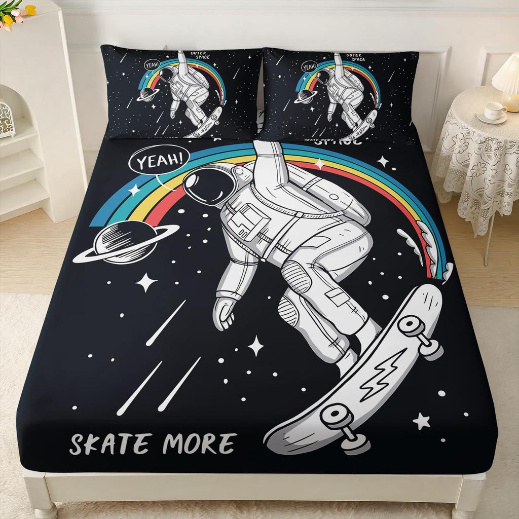 Musik Farbe Graffiti Tänzer Muster Blatt Dreiteilig Digitaldruck Bettwäsche Kinder Erwachsene