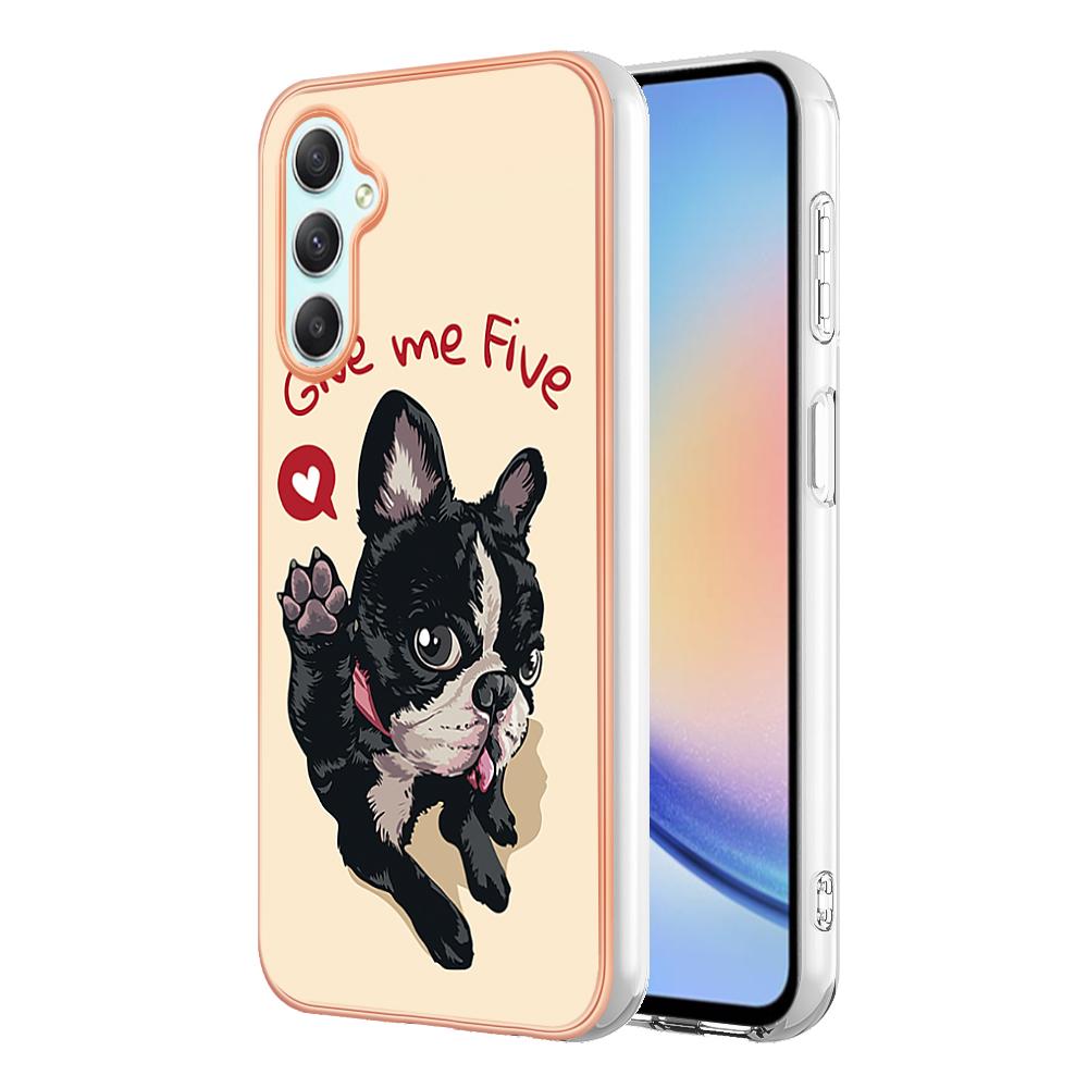 

YB IMD Series-19 Style-D For Samsung Galaxy A25 5G (Global) (161.0 x 76.5 x 8.3mm) Case Pattern 2.0mm TPU Phone Cover Dog