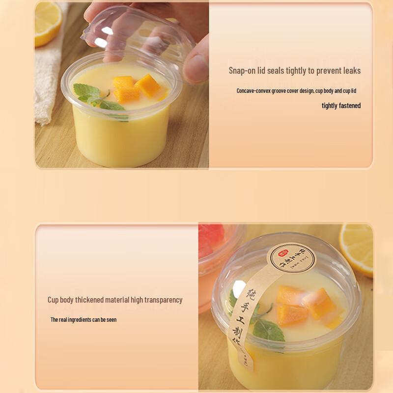 Homeglen Disposable Dessert Cups with Lids