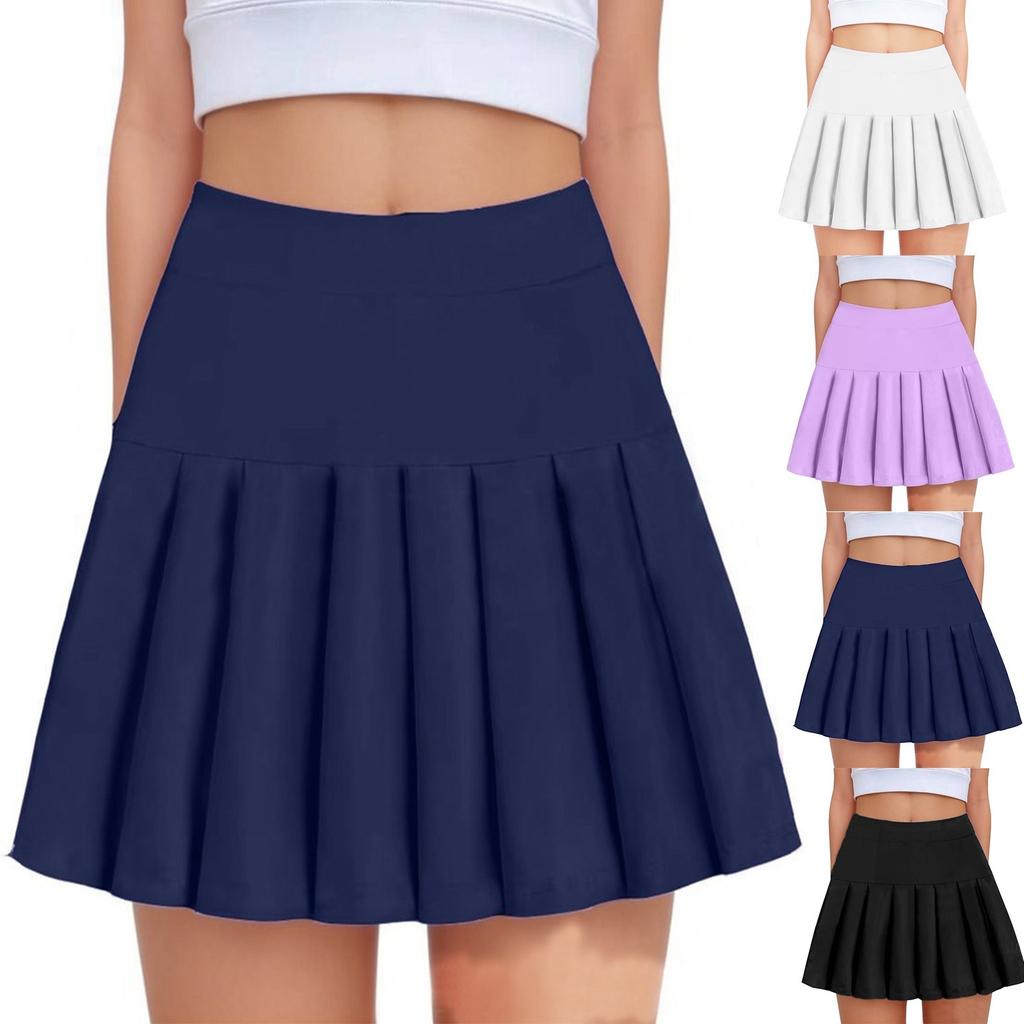 Girls' High-Waist Skirt Drawstring Layered Ruffle Skirt With Pockets
