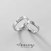 Pair of Silver-Plated Cute Cat Finger Rings with Open Design