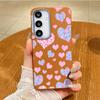 Cute Pink Love Hearts Case For Samsung Galaxy S25 Ultra Capa S24 Ultra S22 Ultra S23 Plus S21 FE S20 5G Magnetic Soft Case Cover