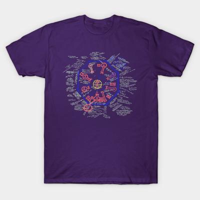 Men Black Print T-shirt Blast Door Map No-Cut Transfer Paper Print Cotton Tshirt