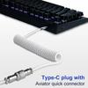 New Custom Type C Mechanical Keyboard Coiled Cable USB Mechanical Keyboard Spring Wire Desktop Computer Aviation Connecto 1.5m