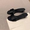 Designer Summer Open Toe Slip On Women Slippers Ladies Elegant Dress Street Style Thin Heel Slides