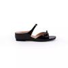 4.5Cm Inner Height Increase Square Head Wedge Heel Sheepskin Bow Slippers Women's Sandals Summer New