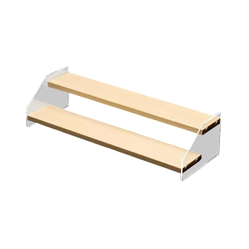 Durable Acrylic Figurine Display Stand Multi-Layer Toy Storage Rack for Collectible Figures Office Desktop Use A