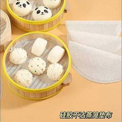 Antihaft-Dampfgarer-Matte, Dim-Sum-Werkzeug, lebensmittelechtes Silikon, wiederverwendbar, Restaurant-Küche unter Dampfgarer-Matte, Küchen-Kochzubehör