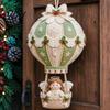 Festive Mantel Decoration Making Christmas Hot Air Balloon DIY Kit, 3D Felt Hanging Ornament Sewing Santa Creative Fabric Stitching Projects
