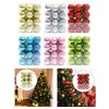 24 Pieces Christmas Balls Ornaments Christmas Tree Decoration Balls for Wreath Garland Holiday Anniversary Yard Celebration