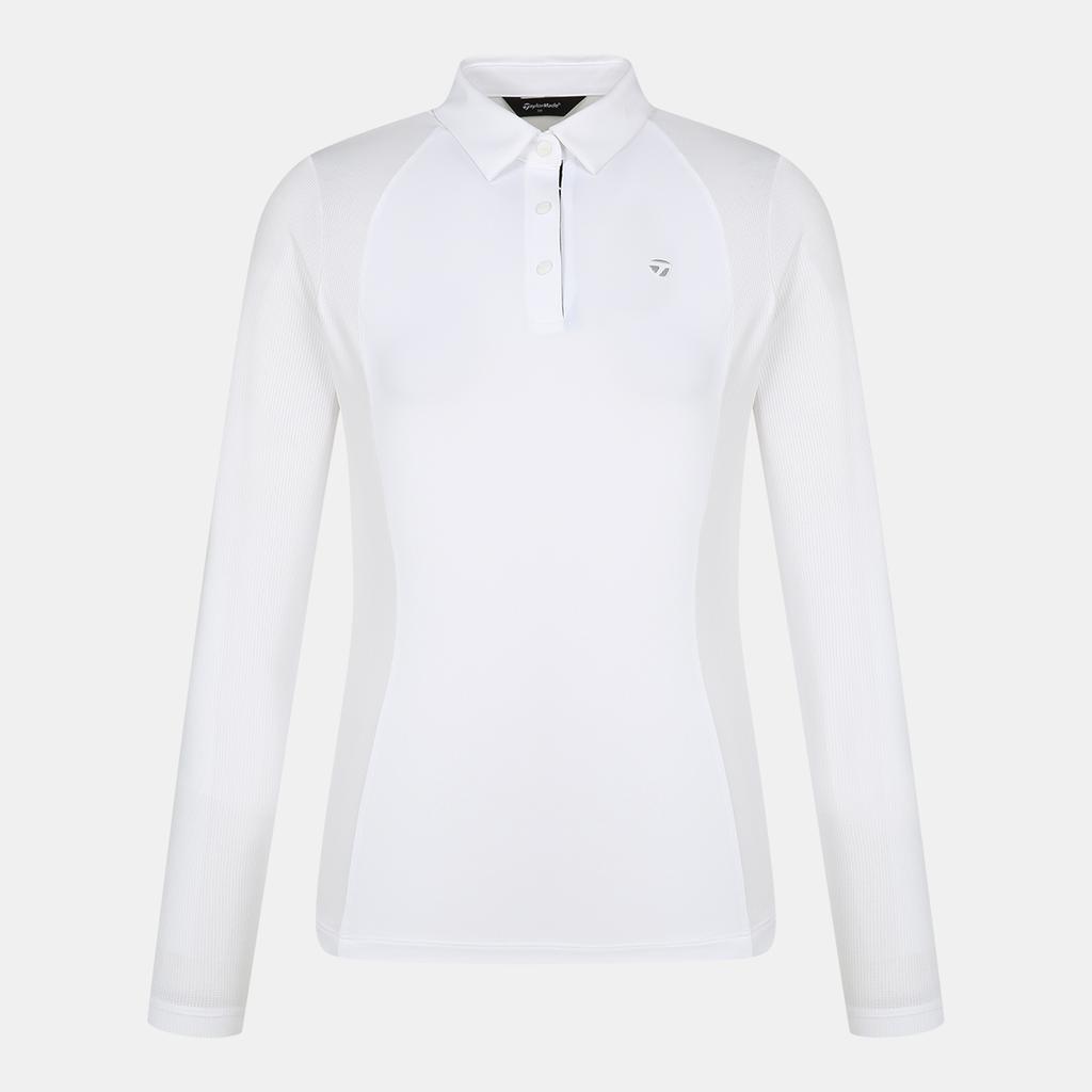 TAYLORMADE APPAREL Women'S Mesh Sleeve Collared Long Sleeve T-Shirt T8031To5243-100
