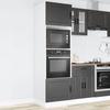 VidaXL Ovnskap 2 stk Porto svart konstruert tre 3315052