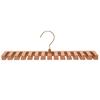 Wooden Belt Hanger 2-in-1 Design 14 Slots Space-Saving Eco-friendly Multifunctional Belt Organizer for Closet