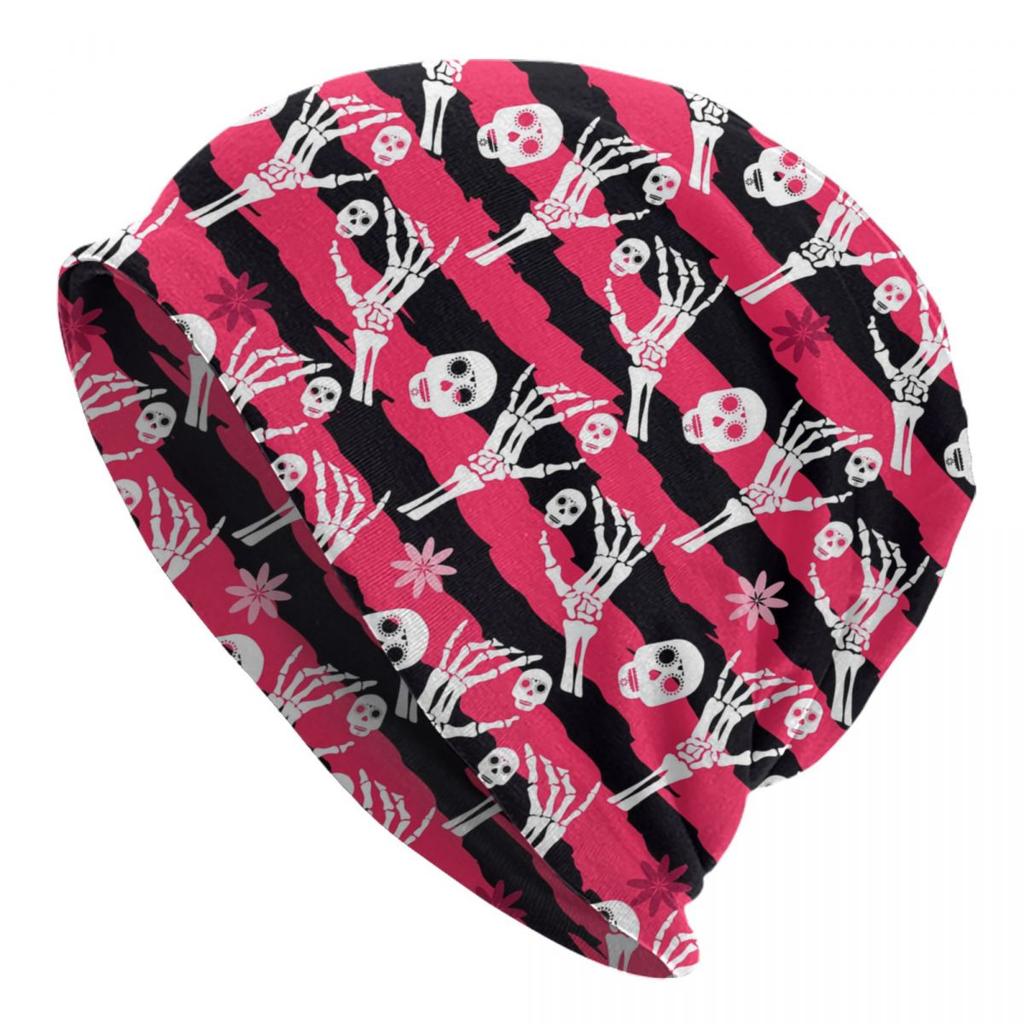 Horror Gothic Skeleton Death Skull Skullies Beanies Caps For Unisex Women Unisex Street Winter Warm Knitted Hat Adult Bonnet Hats