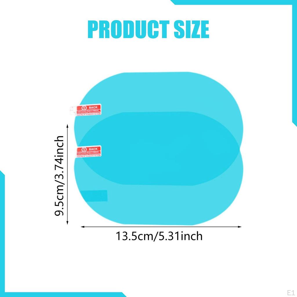 2Pcs Car Rearview Mirror Rain Film Universal Wing Films for SUV Motorcycles