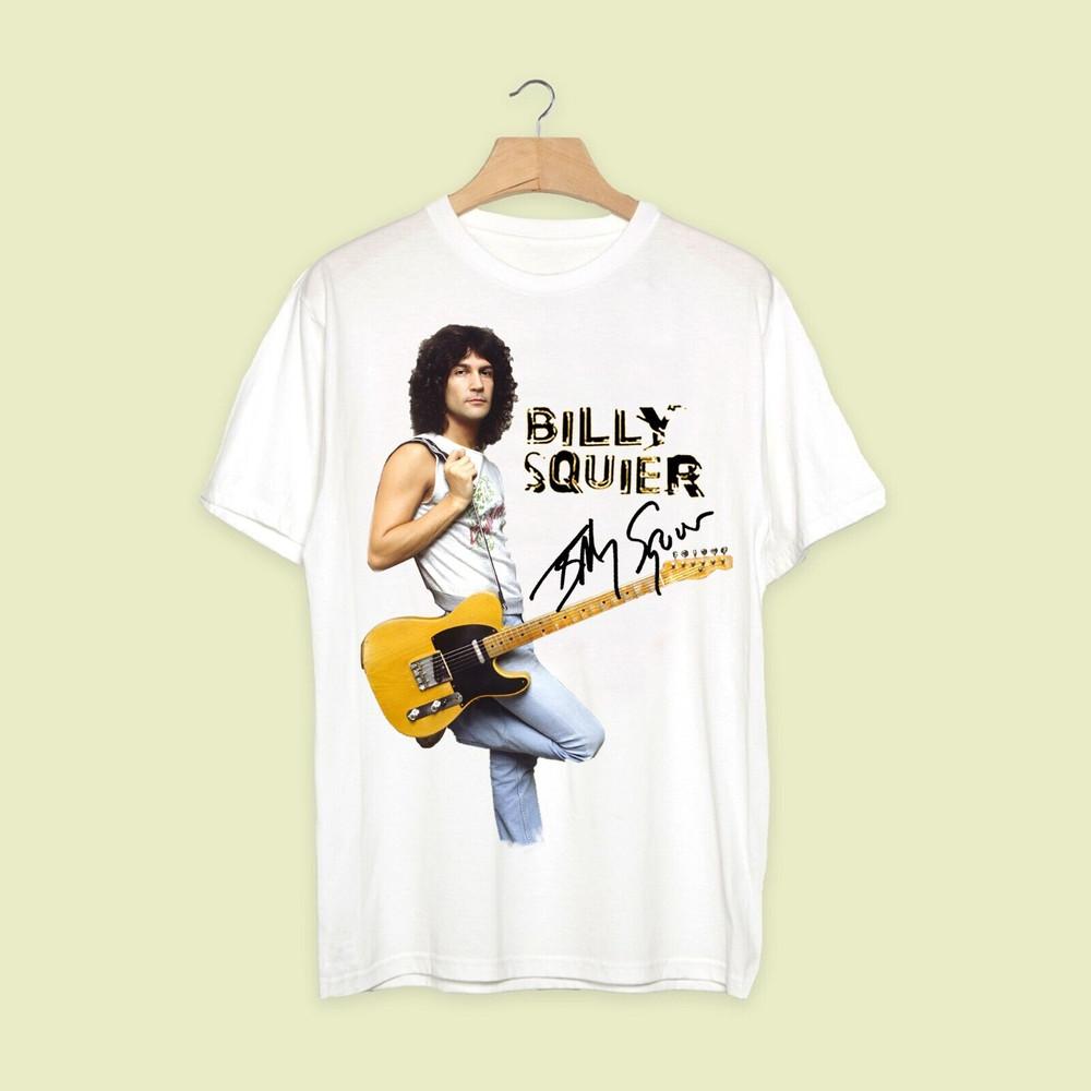 Billy Squier Signature For Fans White T-Shirt Cotton S-5XL  K77 Unisex T-Shirt M
