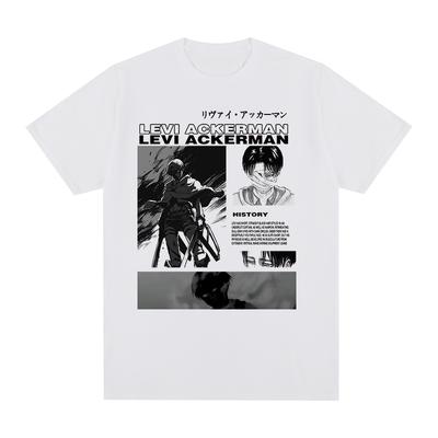 Attack On Titan Rival Ackerman Levi Vintage T-shirt Hip Hop Streetwear Anime Cotton Men T Shirt New Tee Tshirt Womens Tops