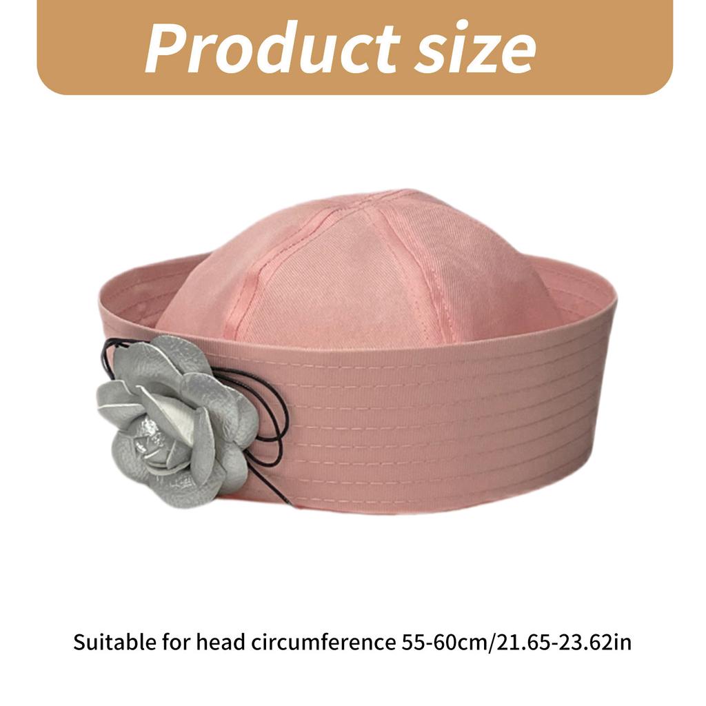 3D Camellia Captain Hat Costume for Women Teenagers for Sailor Party Wear Girl Costume Cosplay