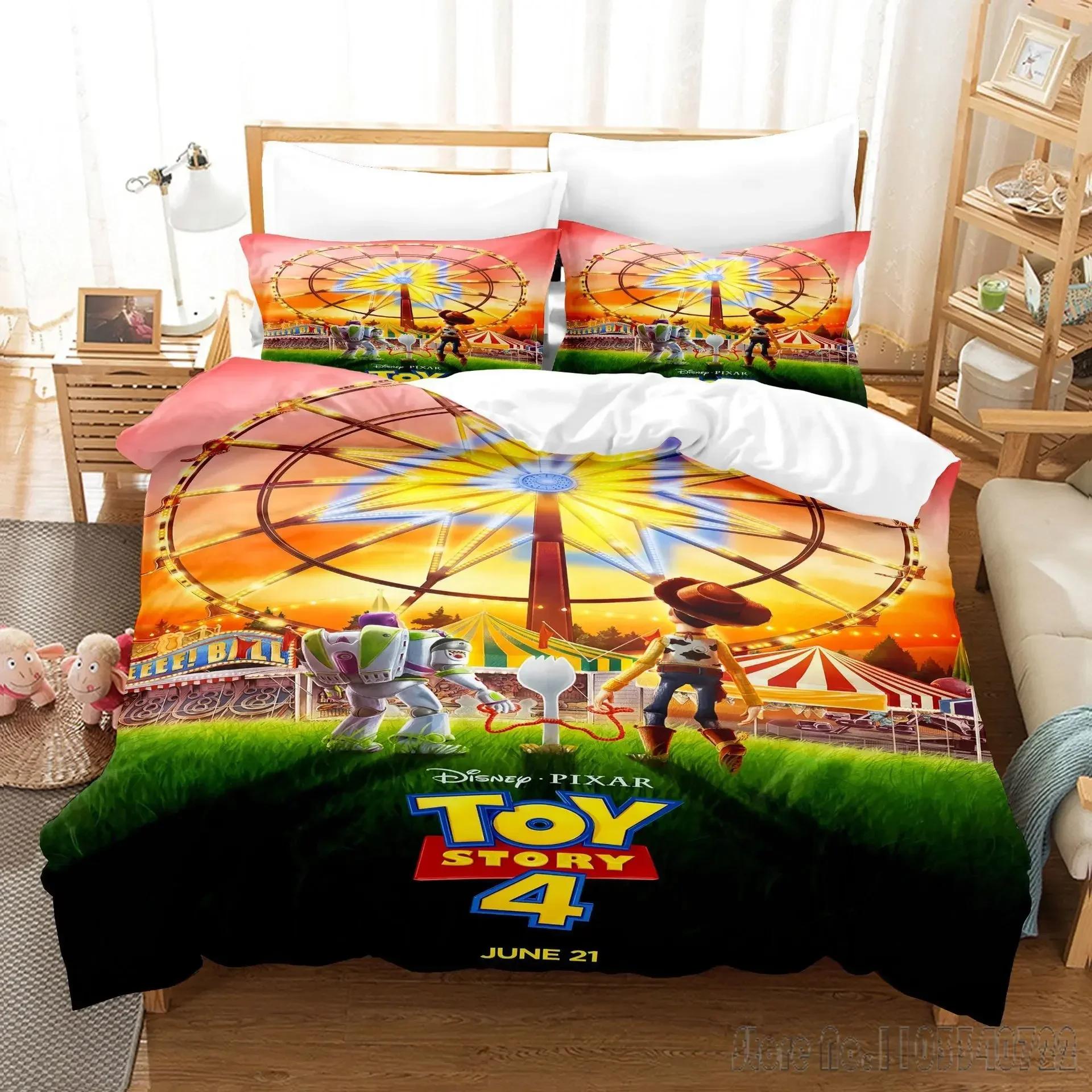

3D Toy Story Duvet Cover Set HD Comforter Cover for Kids Bedding Sets Bedclothes Bedroom Decor Baby 120x150cm