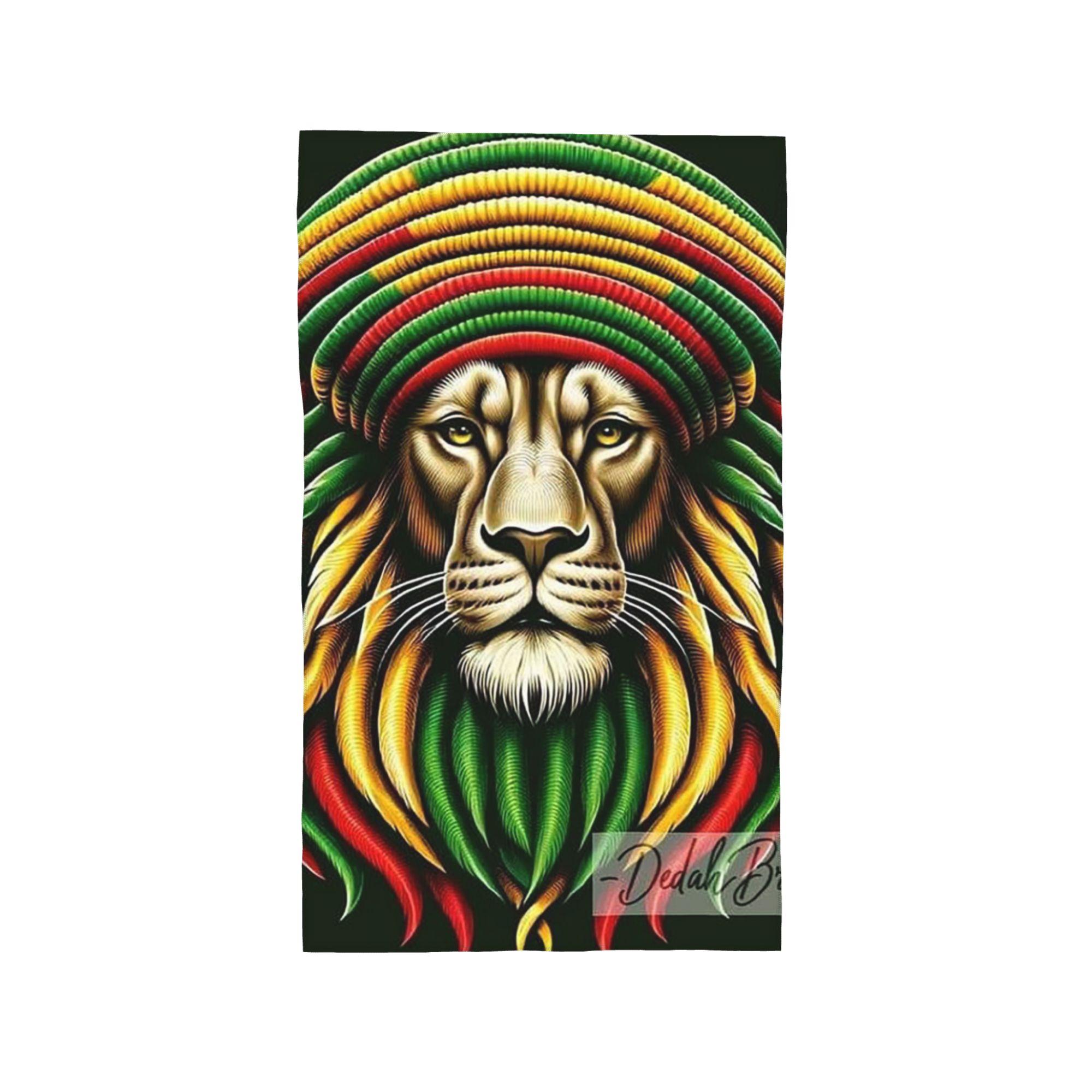 

Rastafarian Amaiquina Reggae Rasta Lion Street Skullies Soft Face Towel Quick Dry Pool Bath Cotton Towels Breathable W40*H60(CM)