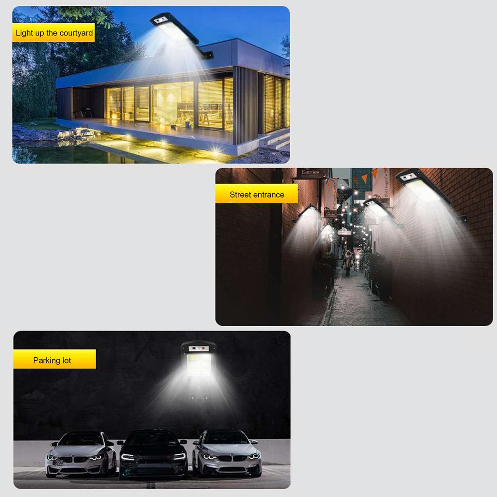 LED Solar Street Light Intelligent Light Control System Bracket Remote Sensing with 3 Modes for Garden Street Deck Patio