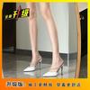 European and American Pointed Rhinestones with Cool Slippers In the Summer of 2025, New Thin Heels, Sexy Temperament, Bag Head High Heels