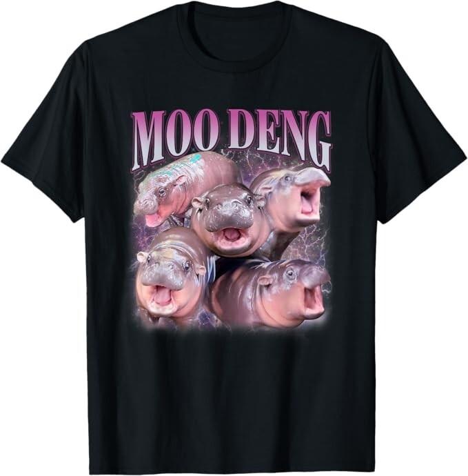 MOO-DENG THE FAMOUS BABY PIGMY HIPPO MOODENG T-Shirt Unisex T-Shirt M