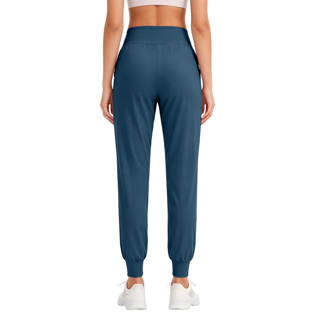 Women's Loose Fleece Jogging Leggings With Side Pockets For Fall, Casual Quick-Dry Fitness Pants