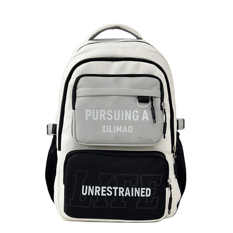 

Школьный рюкзак для девочек в средней школе, универсальный, большой вместимости, повседневный, простой, легкий, свежий и с высокой ценностью.