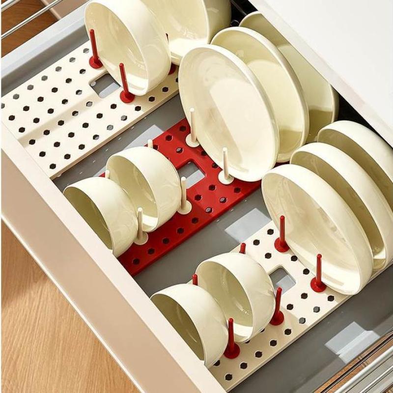 Removable Dish Draining Rack Kitchen Pot Lid Plates Storage Racks Multipurpose Shelf Bowl Drying Holder Kitchen Organizer