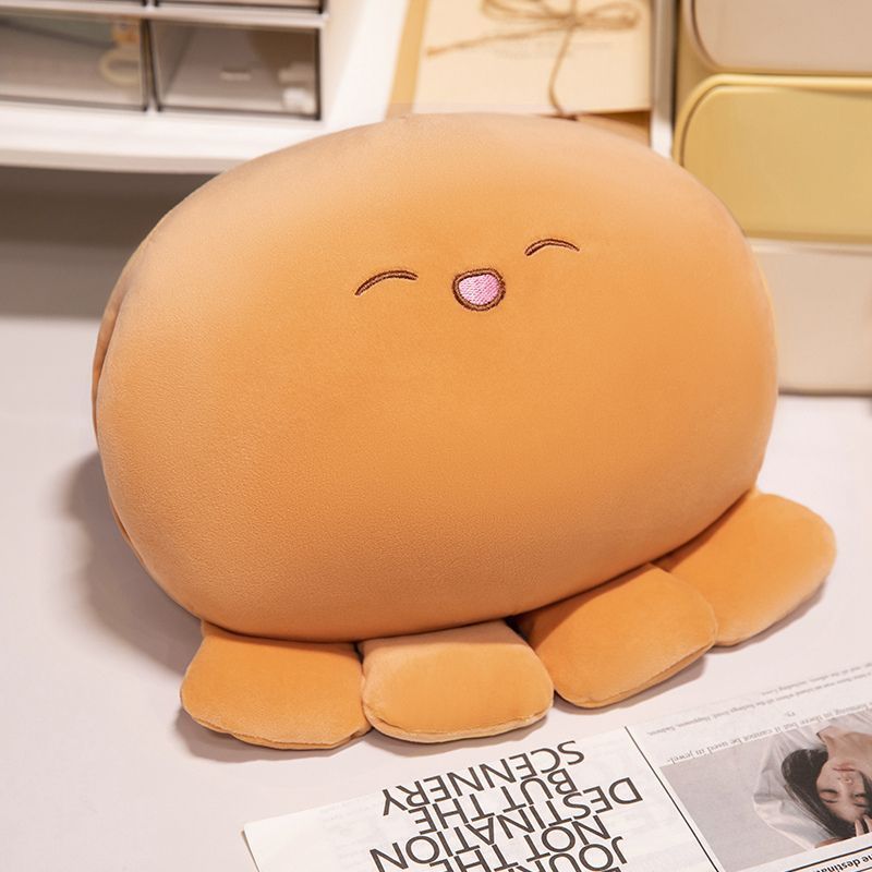 Cute octopus ball plush toy doll can insert hand pillow winter hand warmer cover children and girls pillow doll