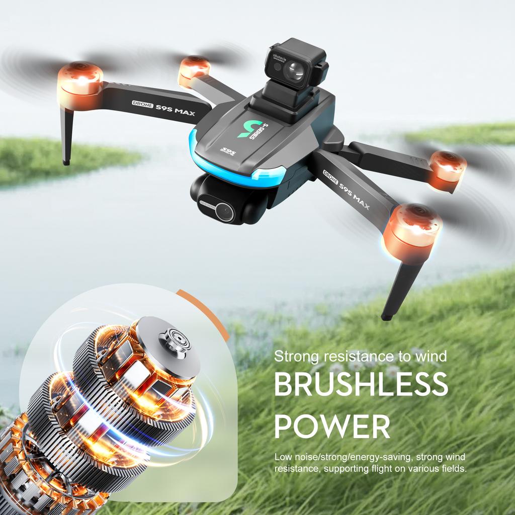 New LS-S9S GPS Drone 8k Professional HD Camera 2-axis Universal Anti-Shake Air Brushless Folding Quadcopter 3km Quadcopter Toys