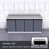 2-Meter Stainless Steel Waterproof Kitchen Cabinet with Sink for Household or Rental Use