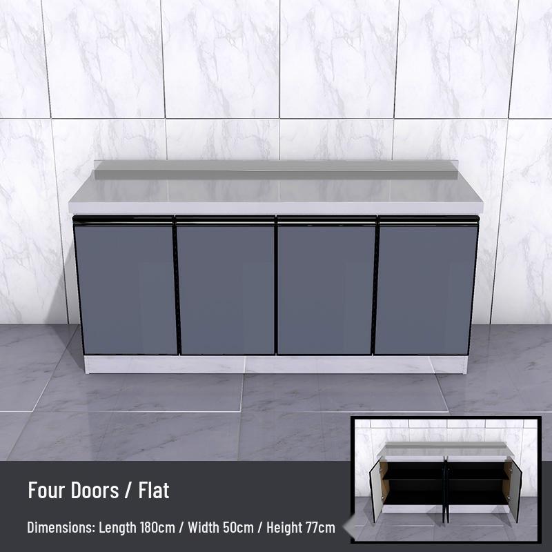 2-Meter Stainless Steel Waterproof Kitchen Cabinet with Sink for Household or Rental Use