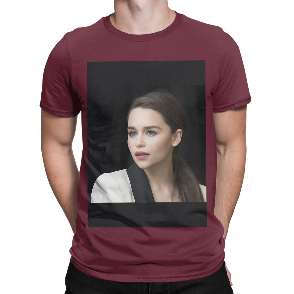 Day Gift Emilia Clark Novelty Graphic 100 Cotton TShirt Emilia Clarke Tops Tees For Unisex