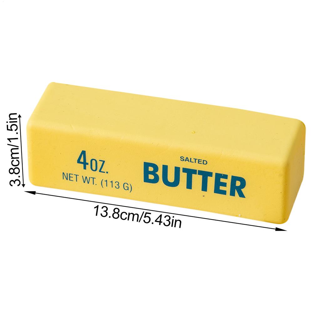 

1pc Fidget Squeeze Toy Realistic Butter Stretchy Dough 13x3.8x3.8cm Slow Rebound Soft Stress Squeeze Toy for Kids Adults Student жёлтый