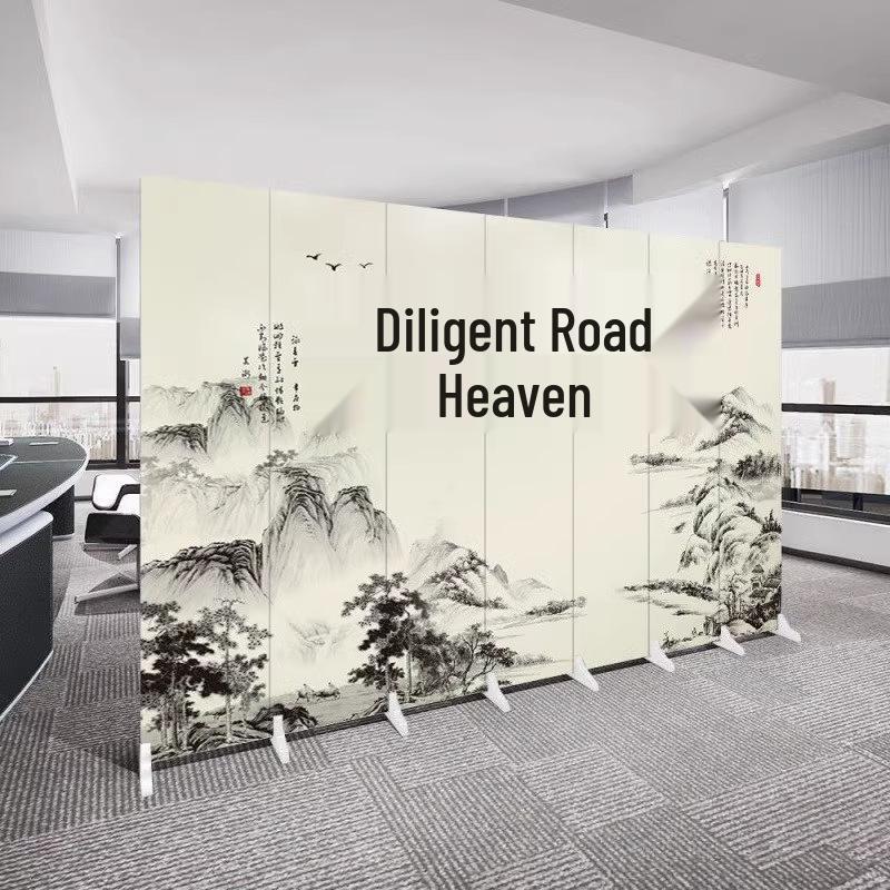 Antique Landscape Folding Screen: Living Room/Entryway Partition