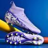 Mens Football Shoes TF/FG High Top Lightweight Grass Training Football Boots Professional Competition Soccer Shoes for Man