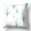Polyester Pillowcase Green Tree Leaf Pillowcase Home Soft Furnishing Car Cushion Cover