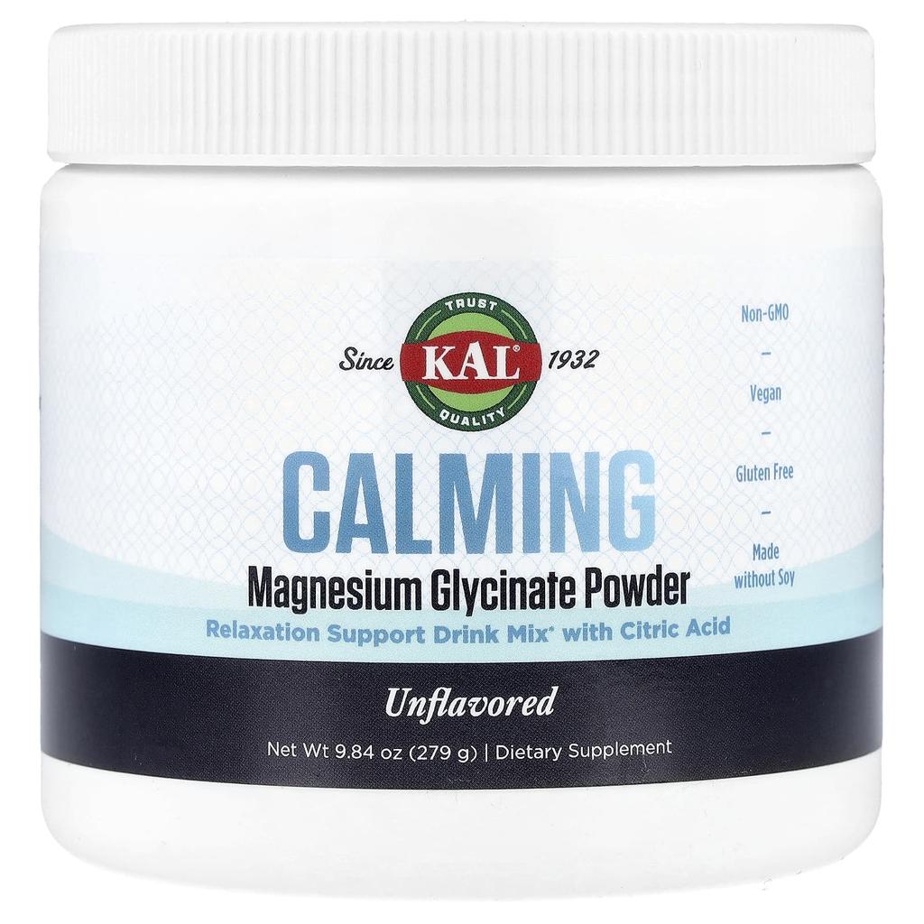 Calming Glycine Magnesium Powder, Unflavored, 279G(9.84Oz)
