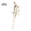 Abstract Line Art Sculpture 3D Printed Thinker Figurines Ornaments, Minimalist Sculptures for Home Office Bookcase Decor, Nordic Style Literary Gifts