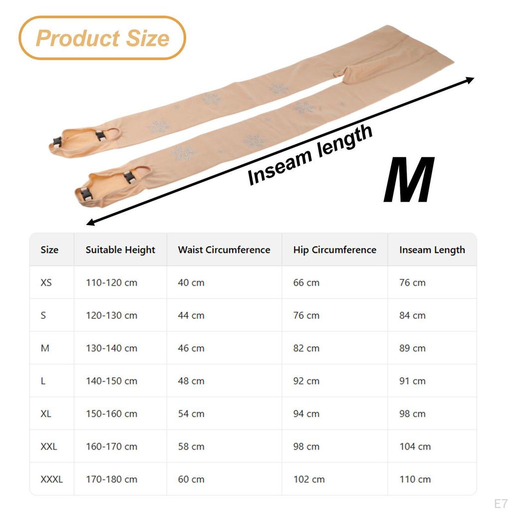 Figure Skating Tights Ice Skate Fleece Lined Soft Thickened Leggings Over The Boots for Stage